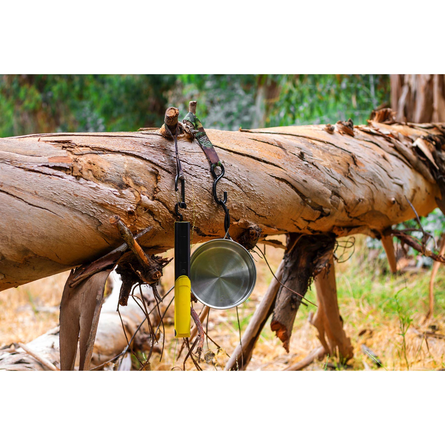 Camo Gear Realtree Hanger Tree Strap, 8 Movable Metal Hooks, Hunting, Camping - 240313