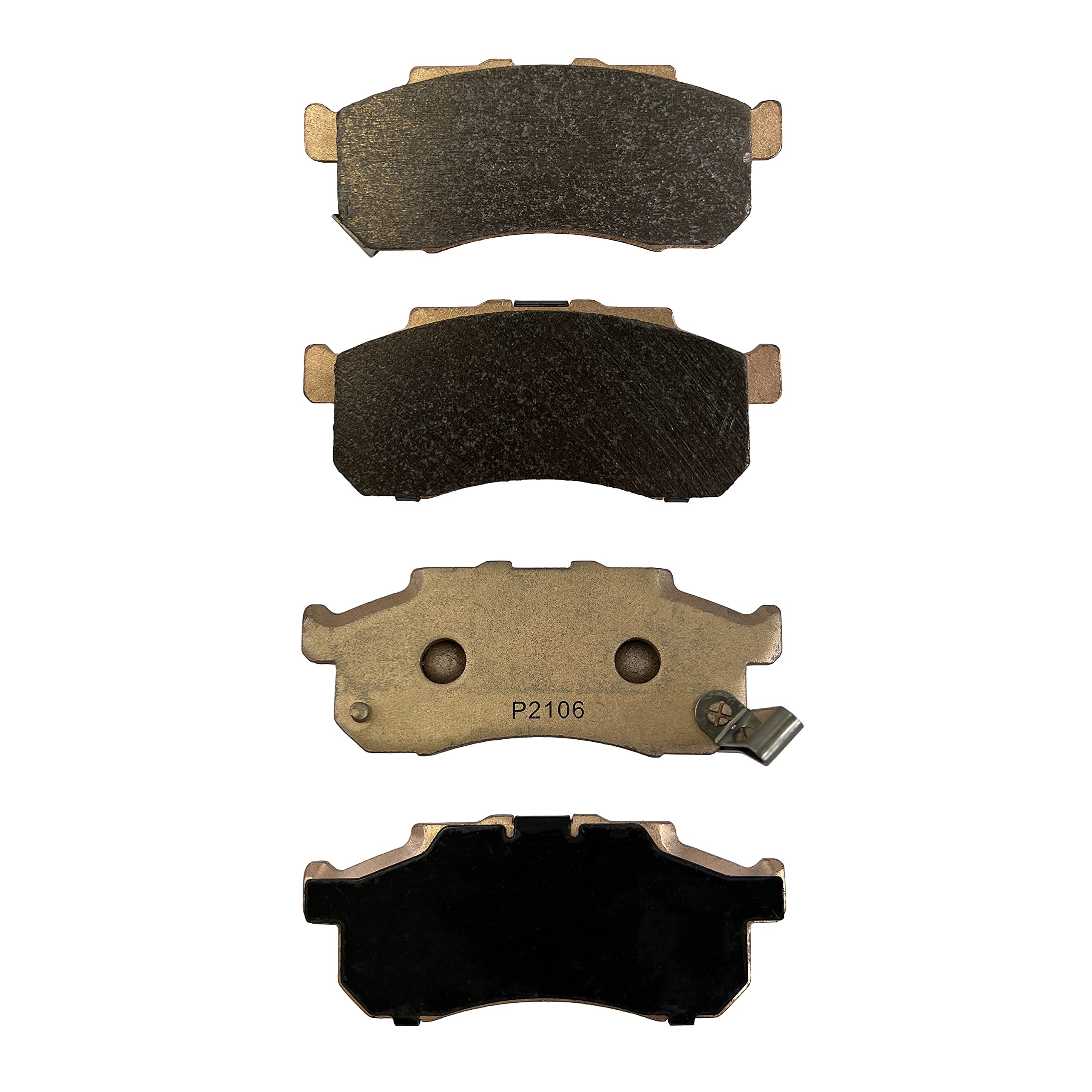 Front Left Demon Powersports Sintered Brake Pads for Honda Pioneer 500/520/700, SXS700M2/SXS700M4 Forest, High Density Sintered Metallic Material For Better Grip (See Fitment Details in Description)
