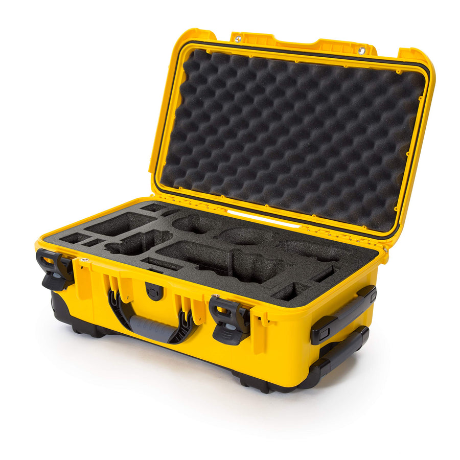 Waterproof Nanuk 935 Carry-On Hard Case with Custom Foam Insert for Sony a7R Size Camera w/Wheels - Yellow