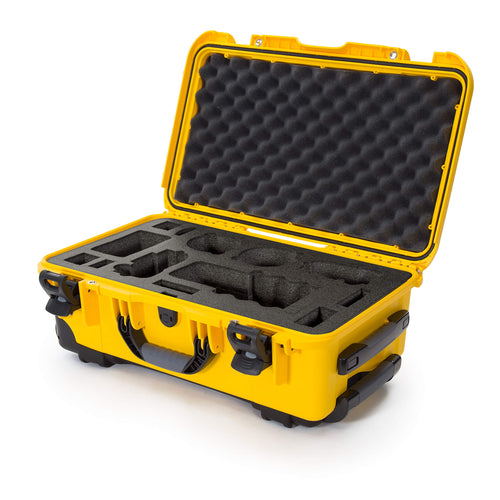 Waterproof Nanuk 935 Carry-On Hard Case with Custom Foam Insert for Sony a7R Size Camera w/Wheels - Yellow