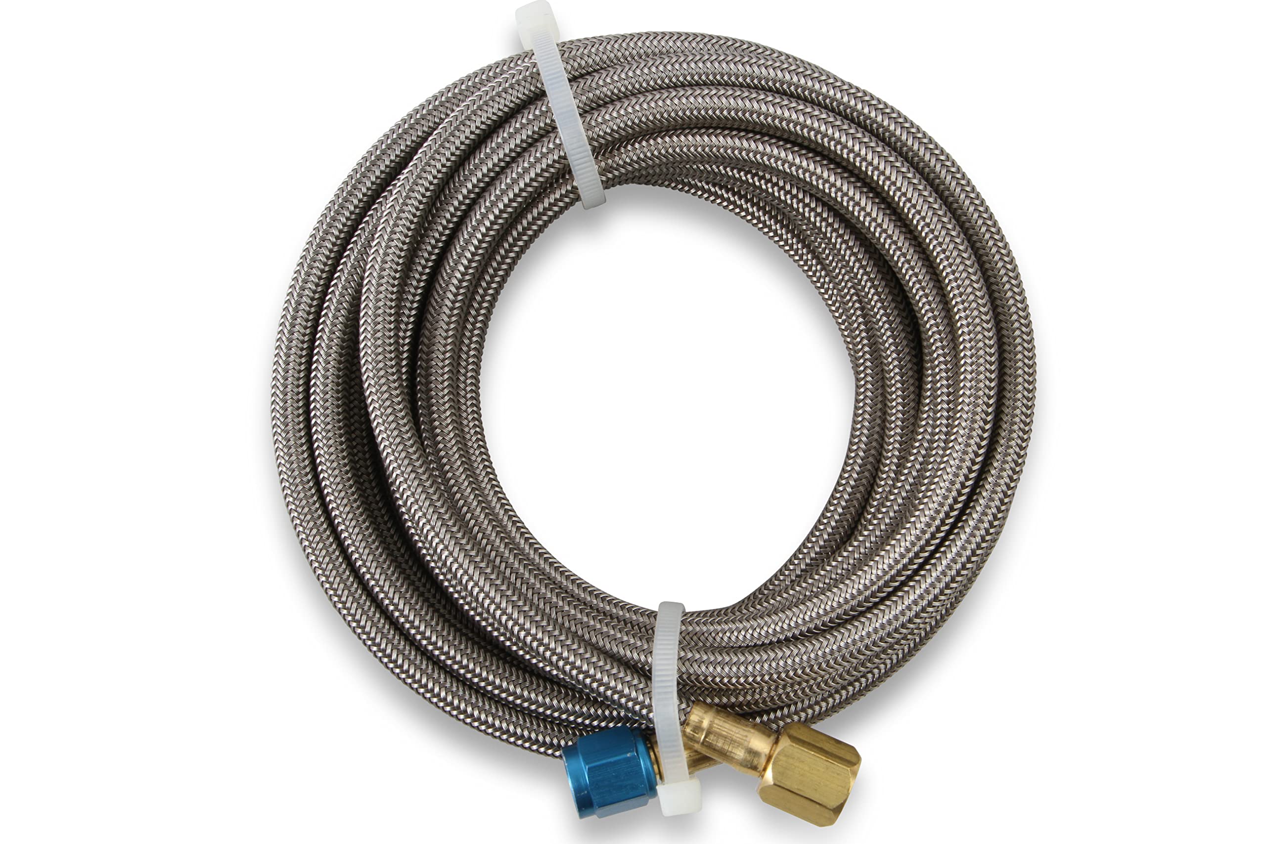 14' NOS 15295NOS Braided Stainless Steel Hose with -4AN Blue Fittings