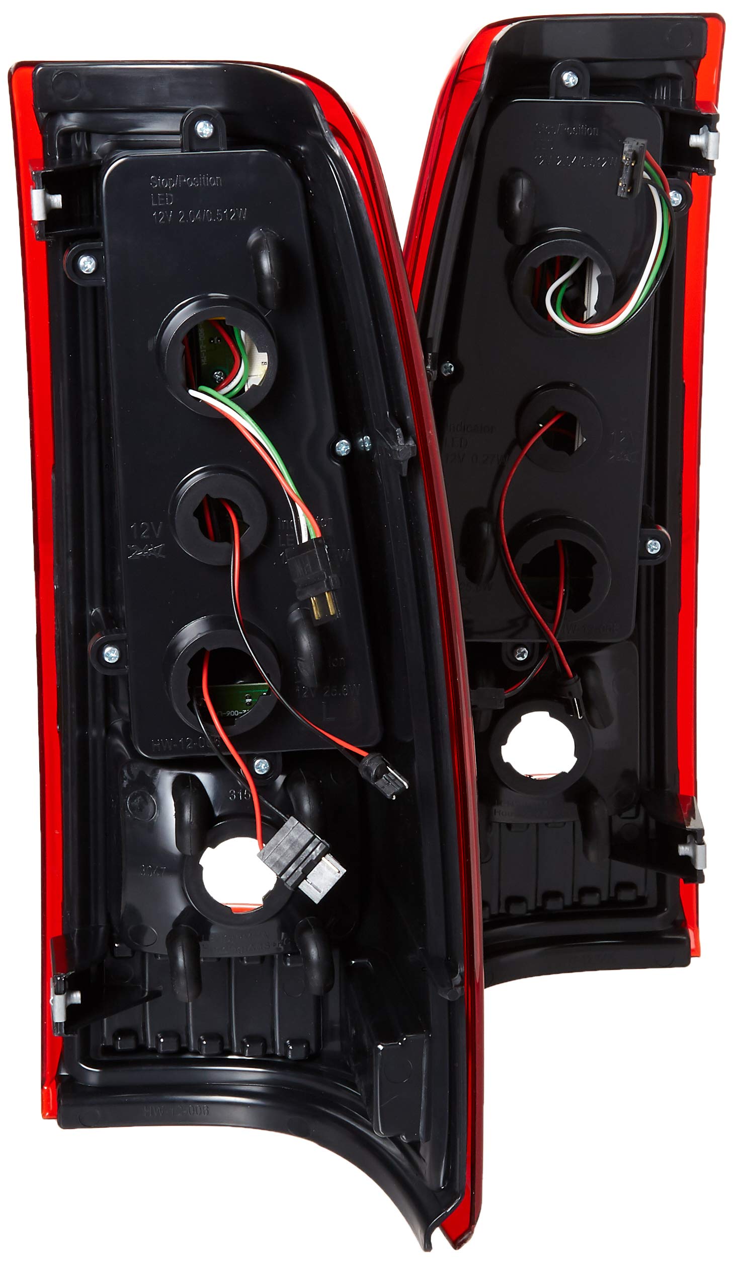 Tail Light Xtune ALT-ON-CS03-G2-LED-RC (Chevy Silverado 1500-2500-3500 03-06 (Does Not Fit Stepside) - C-Shape LED s - Red Clear)