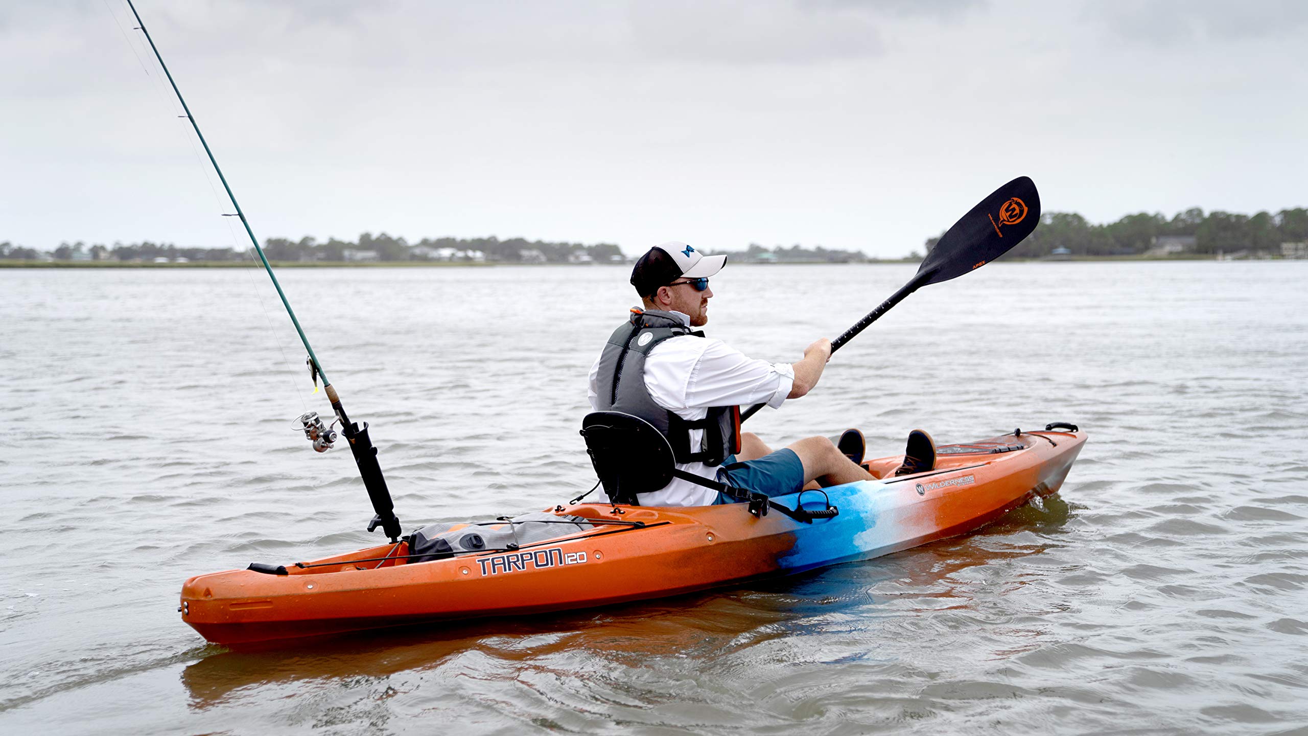 Wilderness Systems 120 Tarpon - Sit on Top Fishing Kayak - Premium Angler Kayak - Adjustable and Designed Seat - 12.3 ft - Fossil Tan
