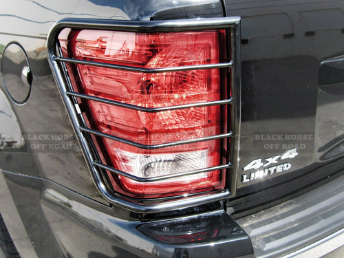 Tail Light Guards Black Horse Compatible with 2002-2007 Jeep Liberty-7G086106A