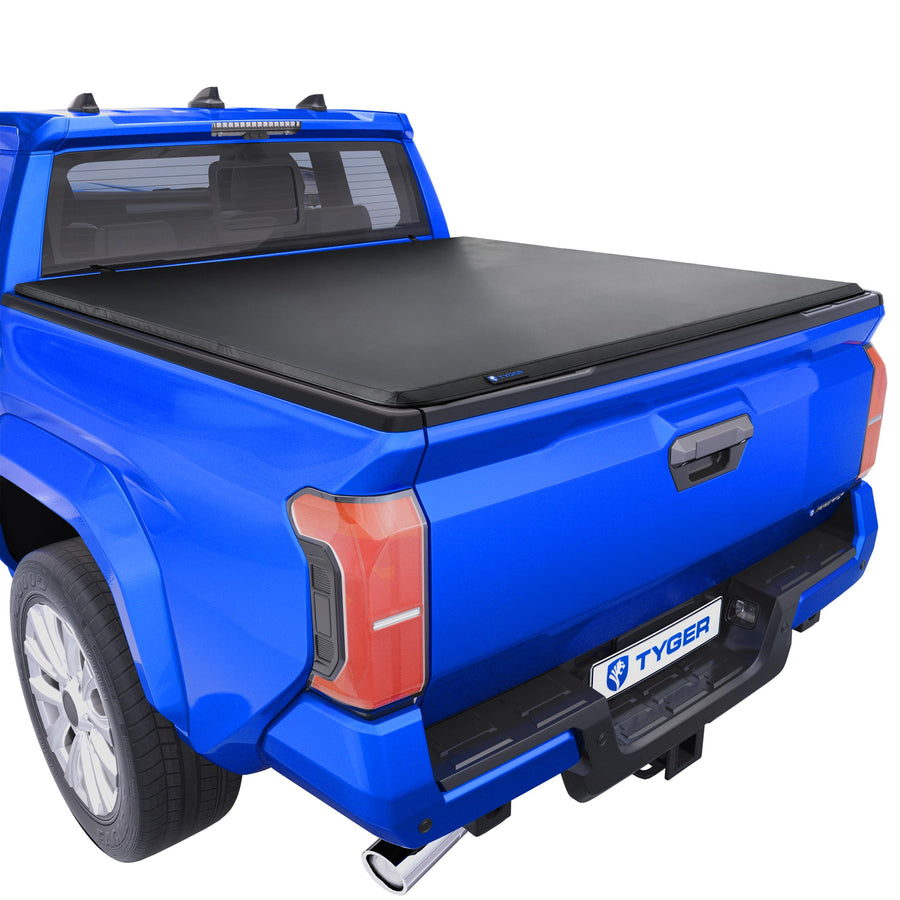 Tyger Auto T3 Soft Tri-fold Tonneau Cover Truck Bed Compatible with 2024-2026 Toyota Tacoma (Only Fits Models with Factory Deck Rail System) | 6' (74") Bed | TG-BC3T1202