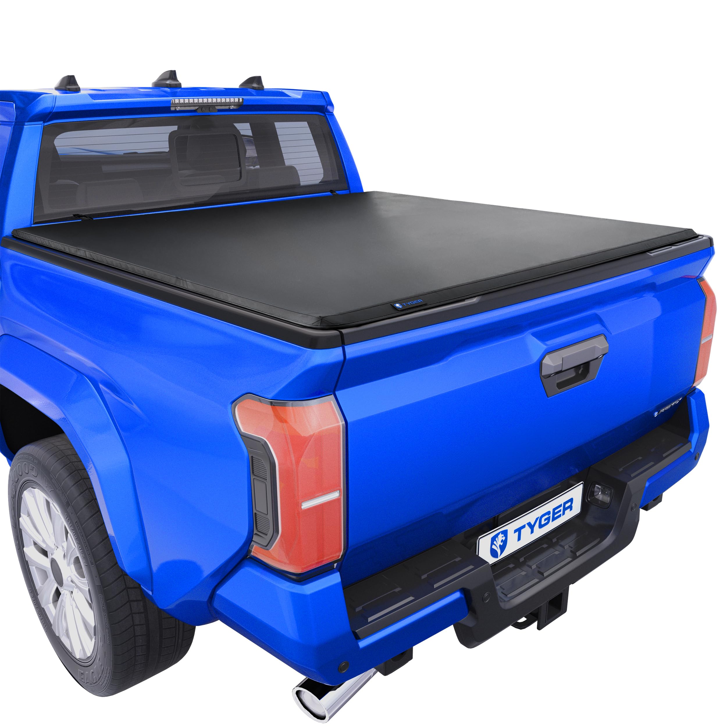 Tyger Auto T3 Soft Tri-fold Tonneau Cover Truck Bed Compatible with 2024-2026 Toyota Tacoma (Only Fits Models with Factory Deck Rail System) | 5' (60") Bed | TG-BC3T1204