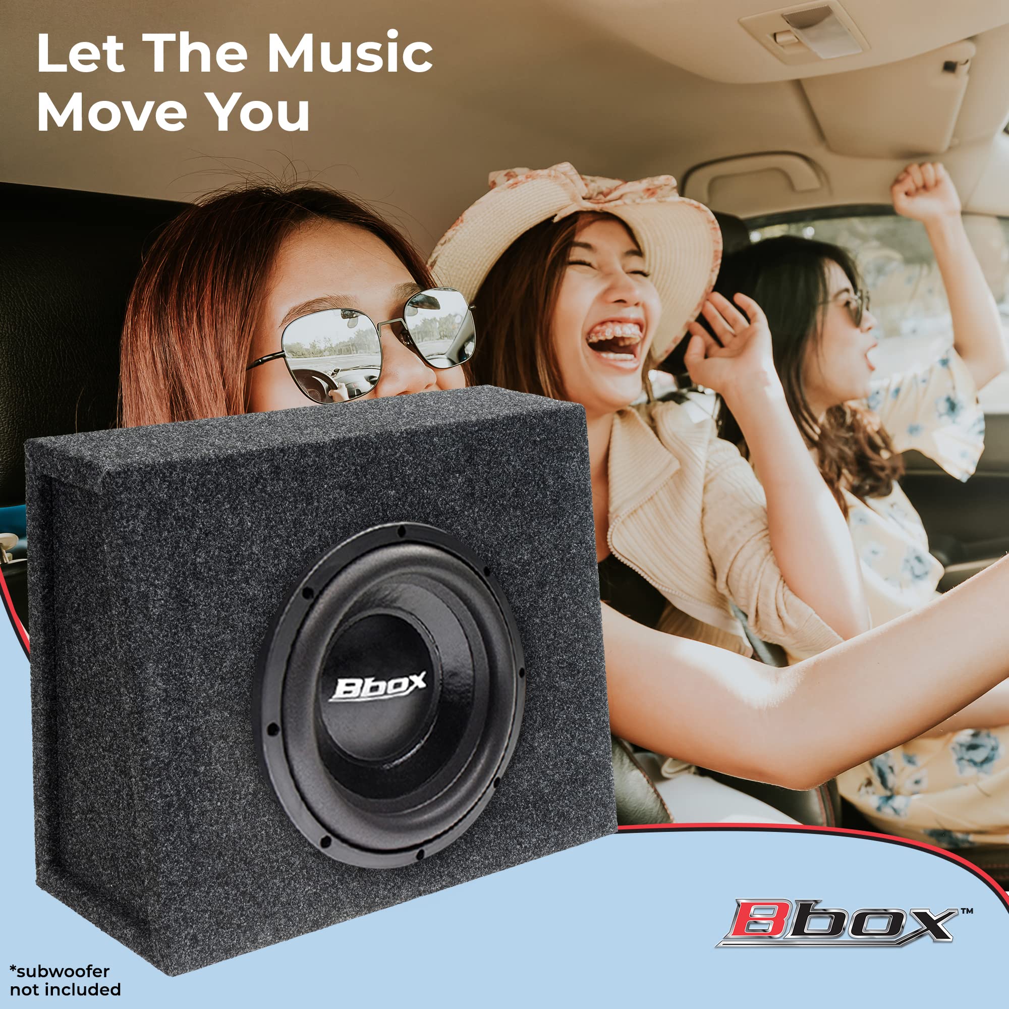 Single 10 in Truck Enclosure Sealed Subwoofer Enclosure Precision CNC-Cut, Premium MDF Construction. Proudly USA Made.
