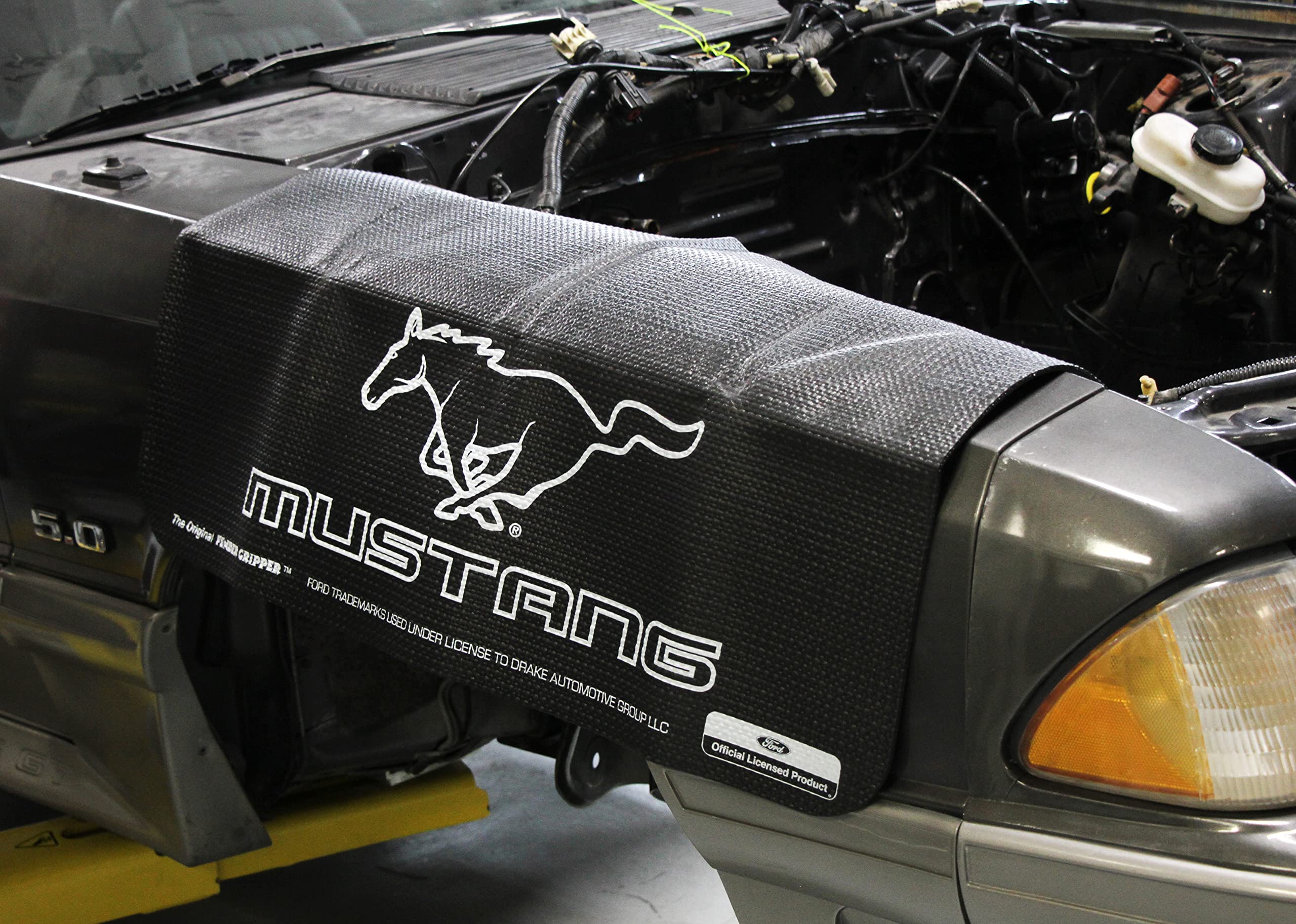 Fender Gripper Cover Fender with Ford Running Pony Logo | Offically Licensed by Ford Motor Company | Universal Fit | Standard Size 22" X 34" | FG2105