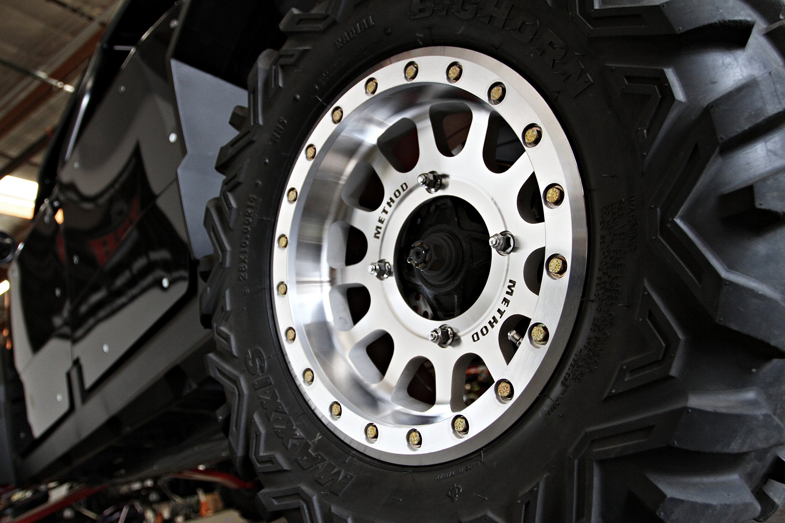 Method Race Wheels 401 Raw Machined UTV Beadlock 14x7" 4x156", 38mm offset 5.3" Backspace, MR40147046352B