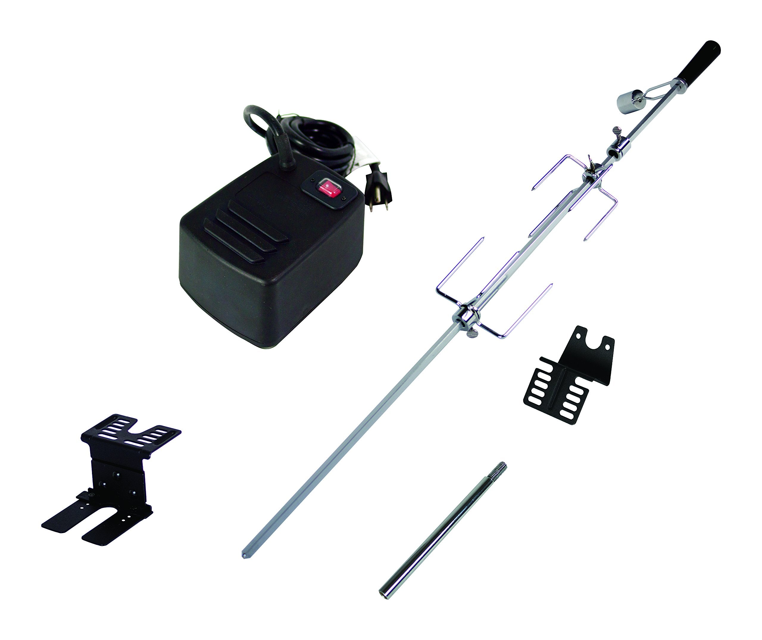 Dyna-Glo Heavy Duty Universal Rotisserie Kit for Grills, Black & Silver
