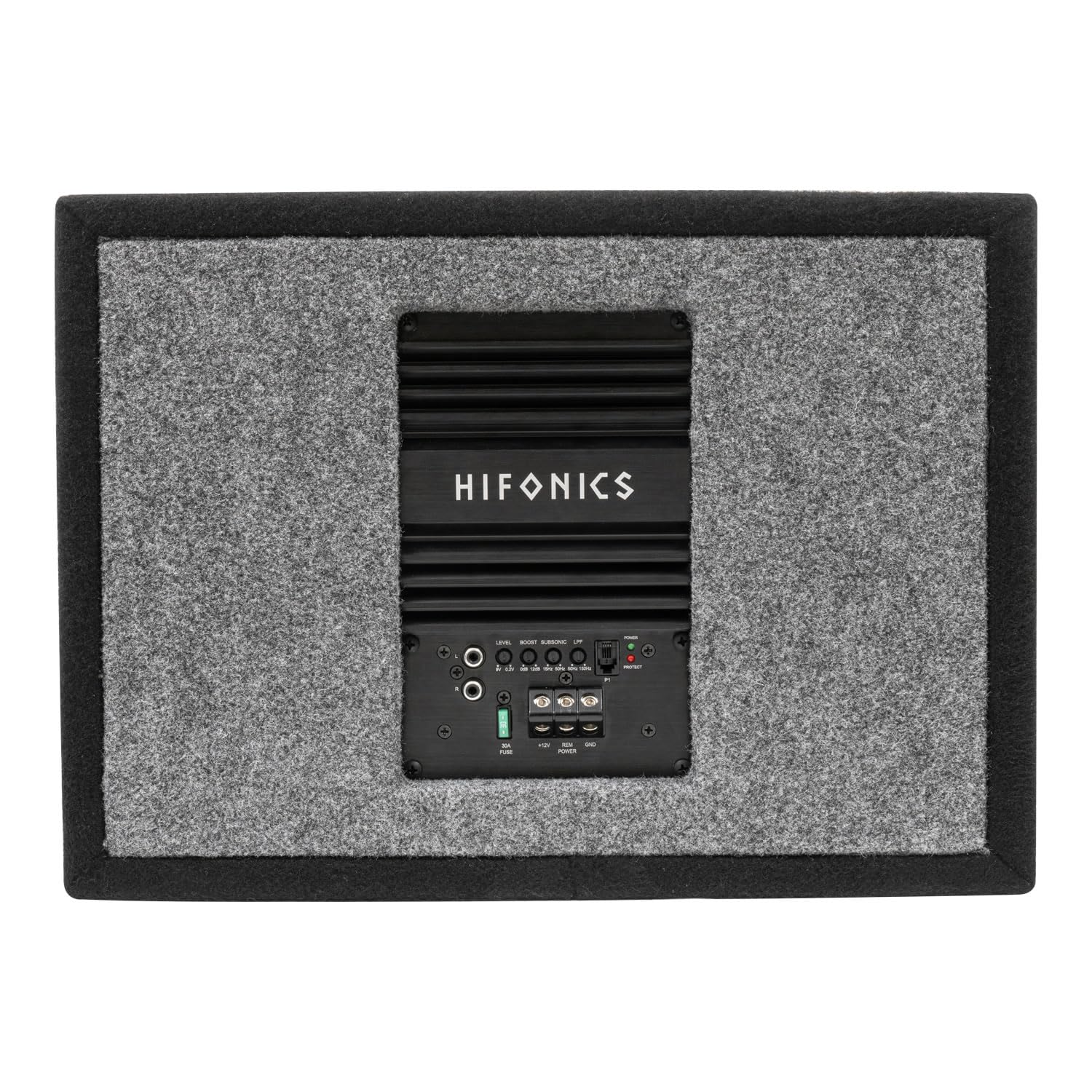 HEW10D4-500P HIFONICS 10-Inch Elite Series Powered Subwoofer System Amp Bulit Class D Amplifier 500 Watts Peak Dual 4-Ohm Voice Coils