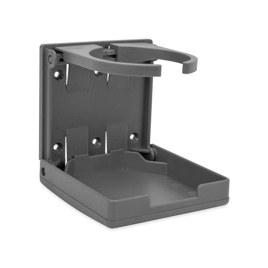 Camco Drink Holder Camper/RV - Features Adjustable Space-Saving Design & Holds Almost Any Size Mug, Cup, Bottle or Can - Extra Cup Holder for Cars, Trucks, RVs, Vans, Boats, and More - Gray (44041)
