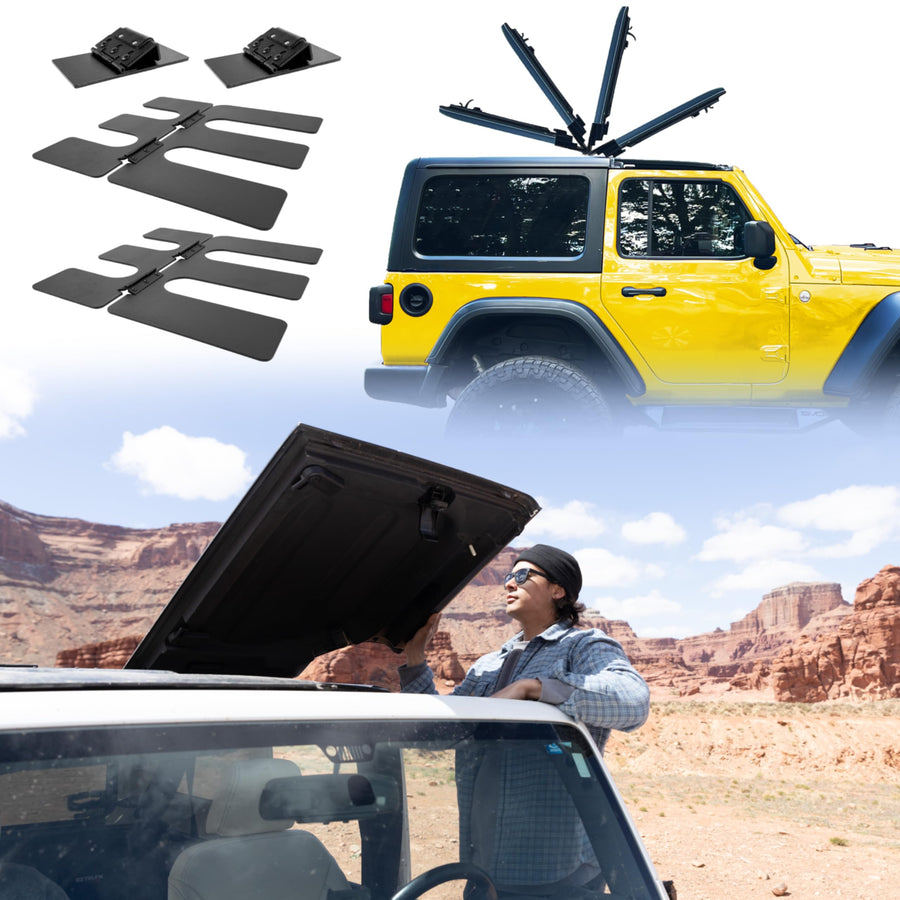 Flip-Top EZ for JL 2dr Jeep Wrangler Freedom Panels One Person System—Flip Back Your Jeep Wrangler Hardtop Freedom Panels Every Day in Seconds! Patented and Patent Pending
