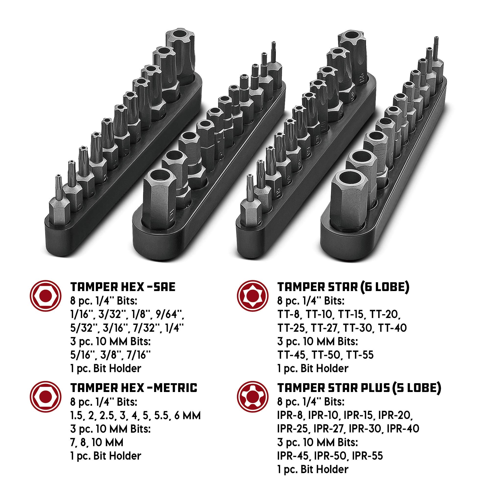 Powerbuilt 81 Piece Socket & Bit Set Special Solutions – Removes Damaged, Tamper-Proof Fasteners – Includes ZEON, Spline, Hex, Star, Security Bits, Bit Adapters & Storage Tray - 642568