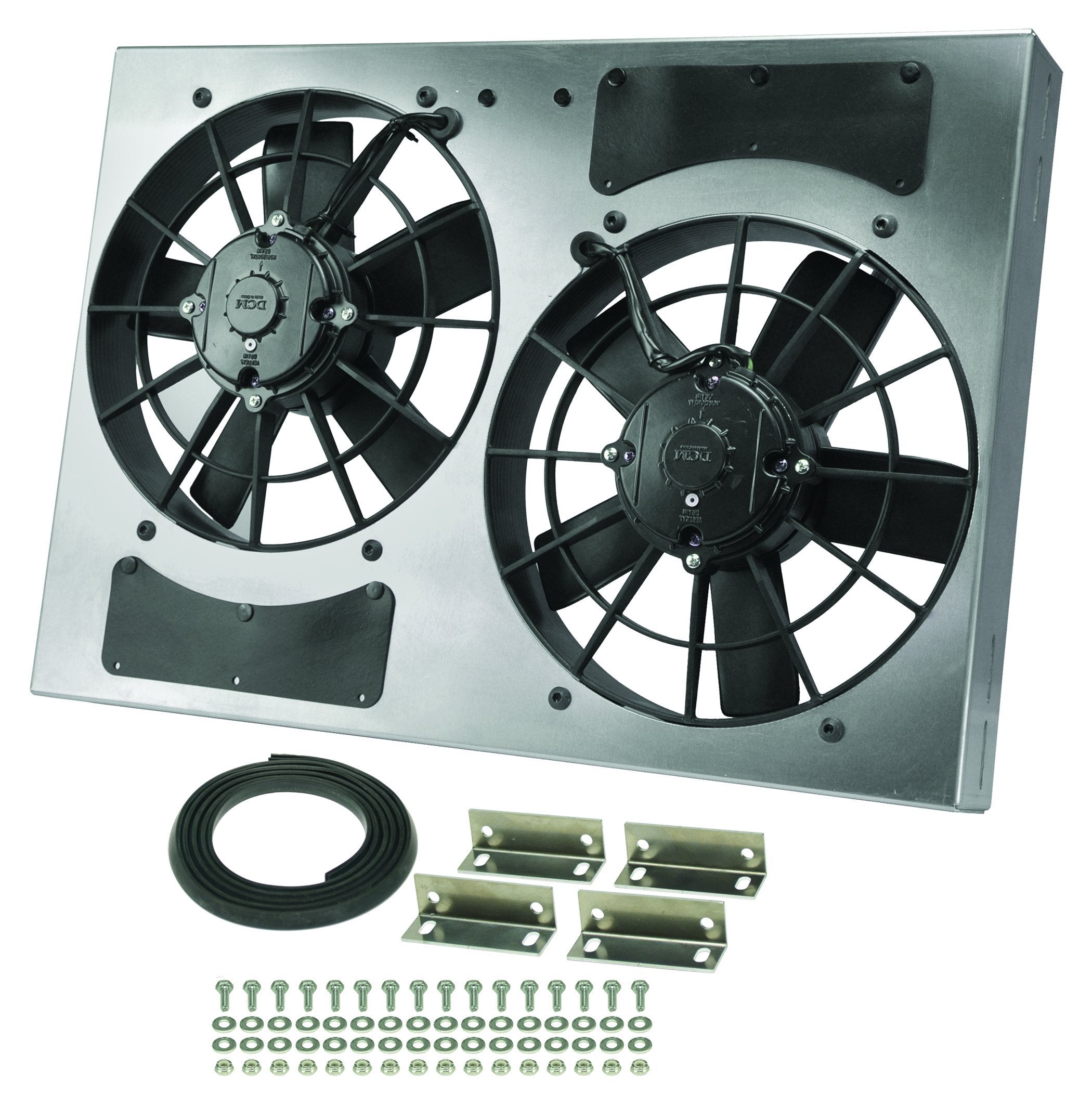 Dual Radiator Derale Fan with Aluminum Shroud Assembly 16833