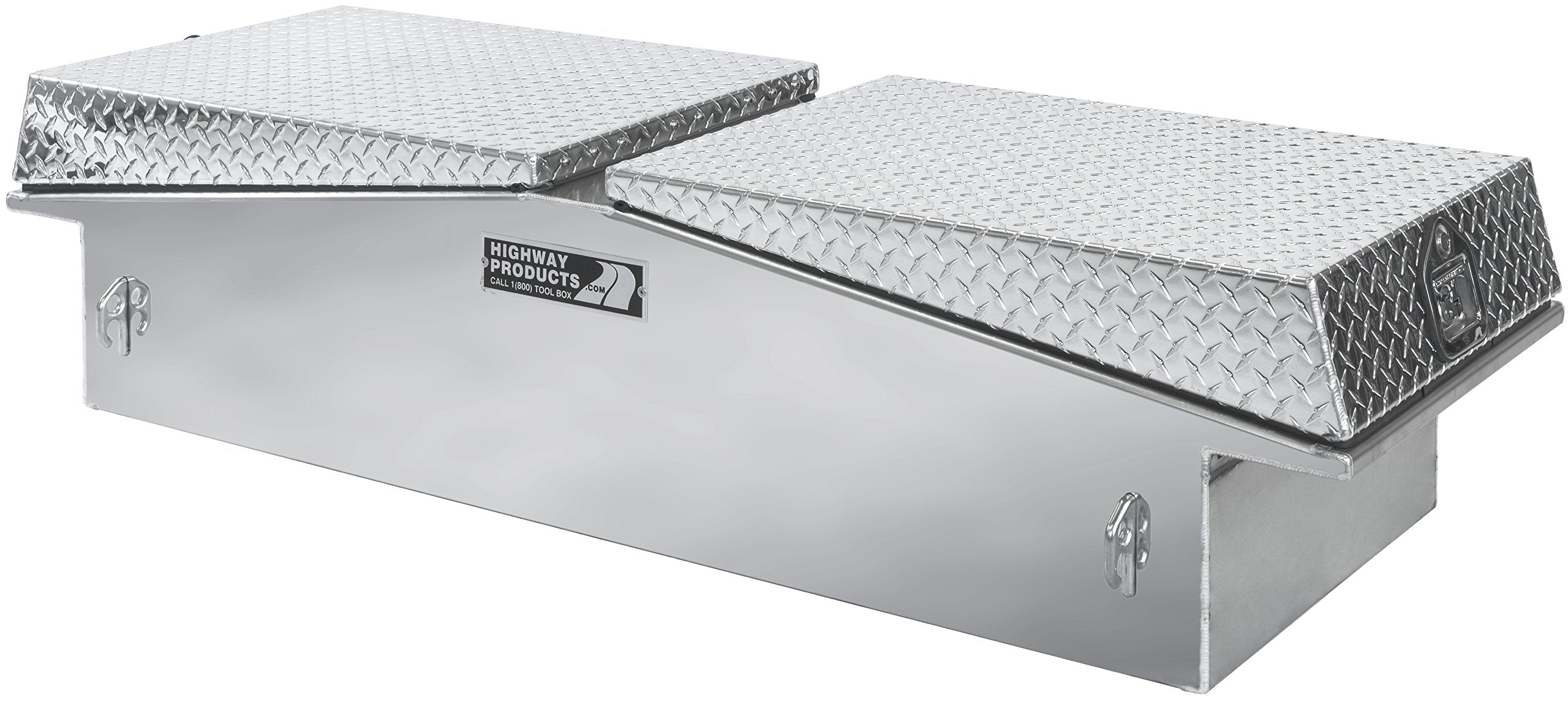 Dual Lid Gull Wing Crossover Tool Box with Bright Highway Products 3430-002