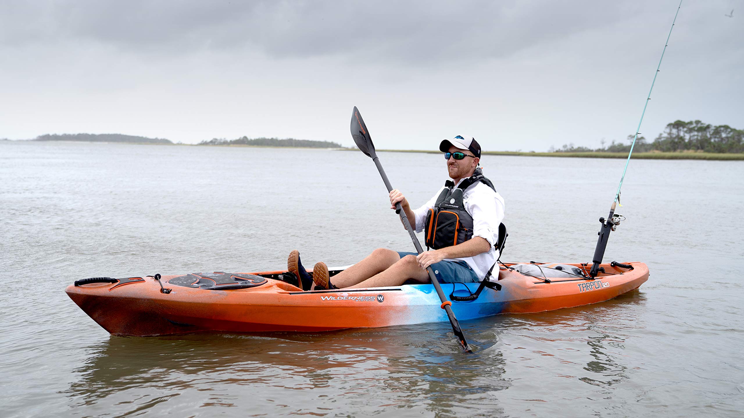 Wilderness Systems 120 Tarpon - Sit on Top Fishing Kayak - Premium Angler Kayak - Adjustable and Designed Seat - 12.3 ft - Fossil Tan