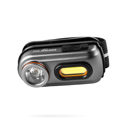 400 Lumen NEBO Einstein Powerful Headlamp with Rechargeable Battery | Compact Low-Profile Headlamp with 5 Light Modes