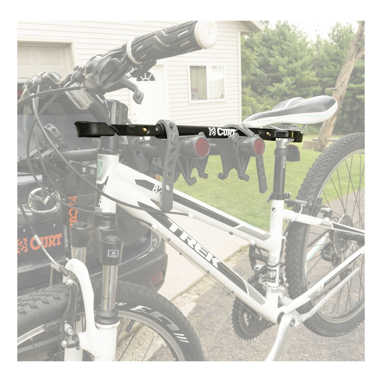 CURT Adjustable 22-1/2 to 31-Inch Bike Rack Adapter for Women's Bike, Angled Frame 18016