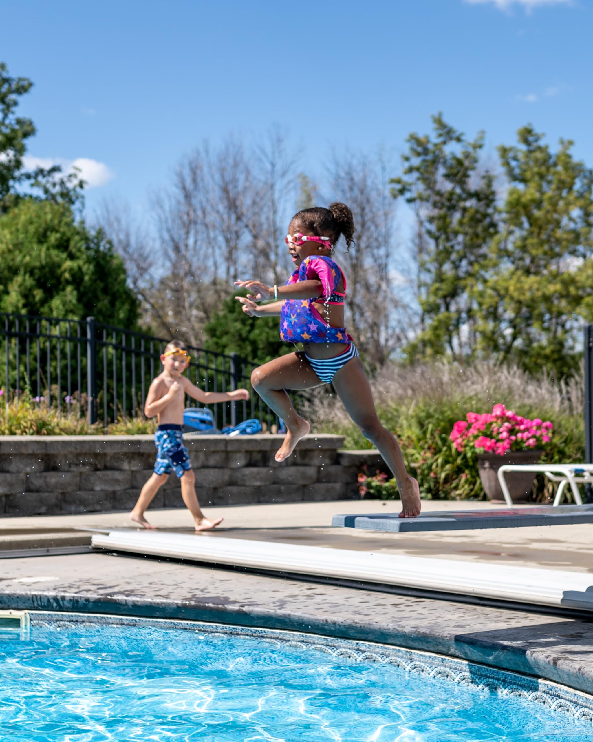 18" U Frame Diving Board - Global Pool Products - Polished Stainless Steel Base - GPP-DB-UB18-SS