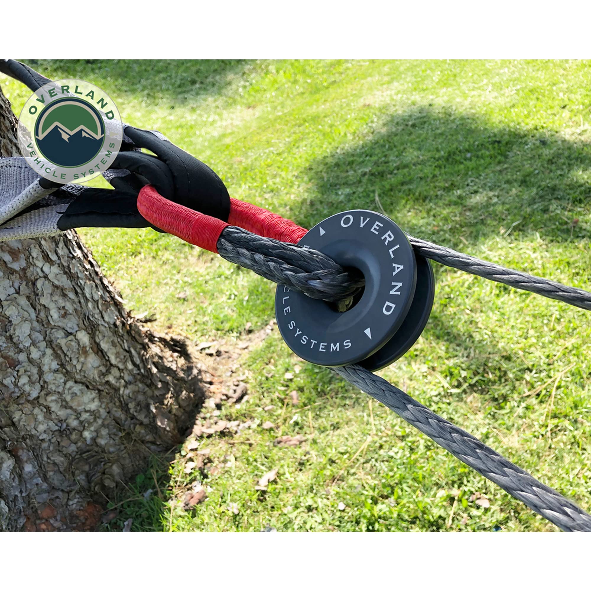 Recovery Ring Overland Vehicle Systems 4.00" 41,000 lb. Gray With Storage Bag - T6 6061 Aircraft Grade Aluminum - For Use for Truck, SUV, ATV and UTV