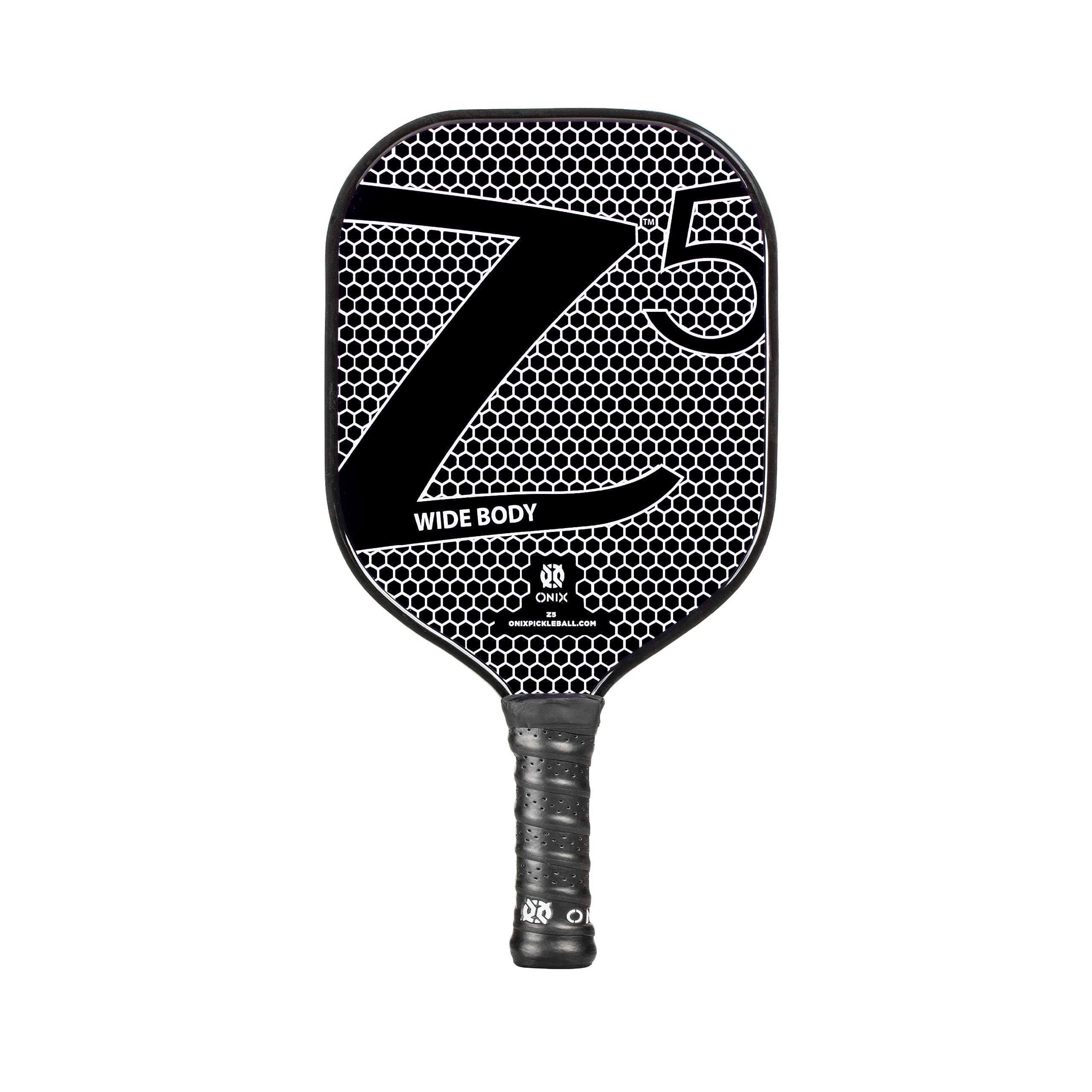Graphite ONIX Z5 Carbon Fiber Pickleball Paddle with Wide-Body Shape, Honeycomb Core & Graphite Face