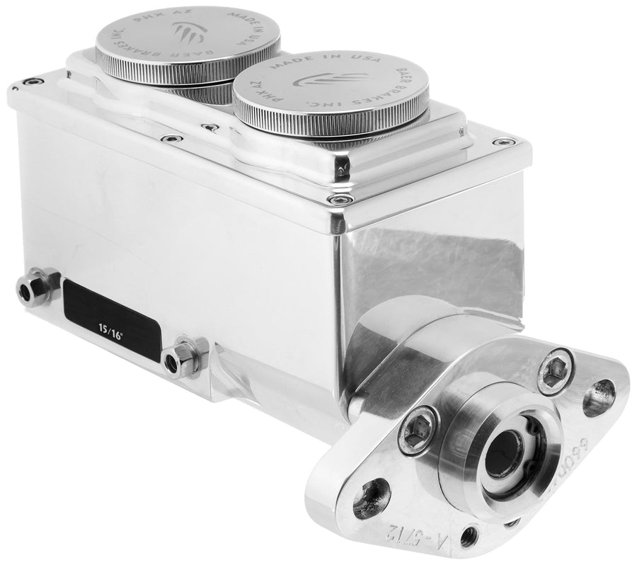 BAER BRAKES Brake Master Cylinder 6801264LP-BKCZ (Remaster Polished Left Port 15/16"), 1 Pack