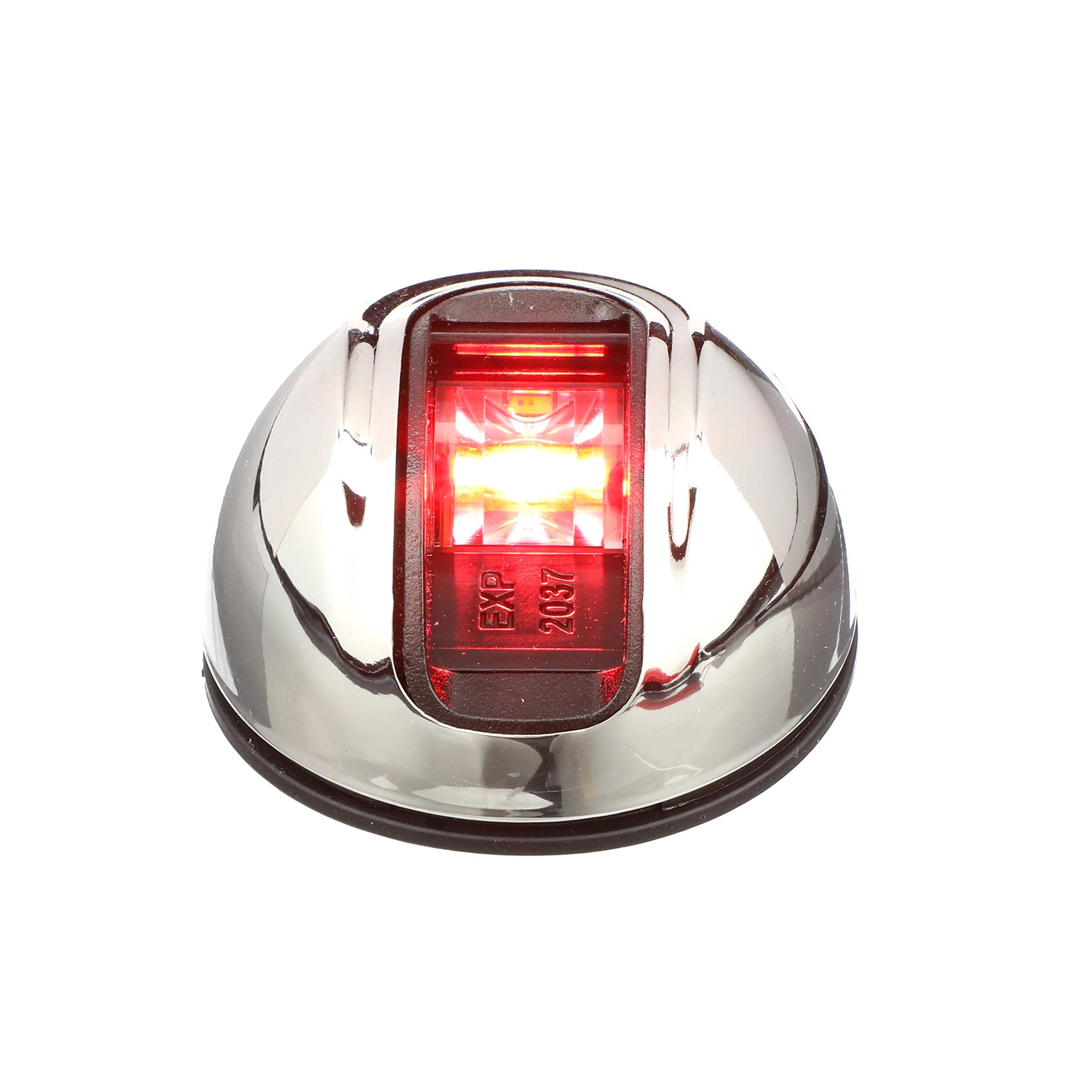 Attwood Red NV4012SSR-7 Port Light Armor LED Vertical Mount Navigation Bow Light Stainless Steel