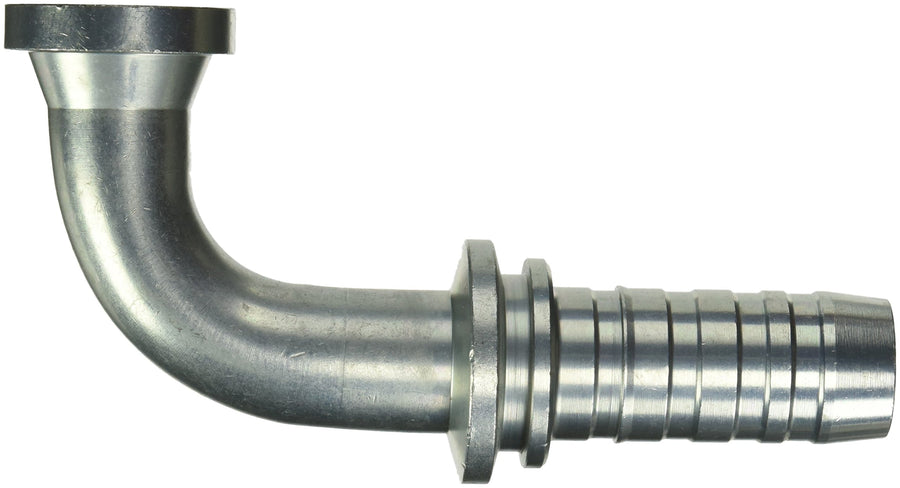 GlobalSpiral Couplings Gates 20GS-16FLH90M, Code 62 O-Ring Flange Heavy, Zinc Plated Carbon Steel, 6.30", 90° Bent Tube, 1 1/4" ID
