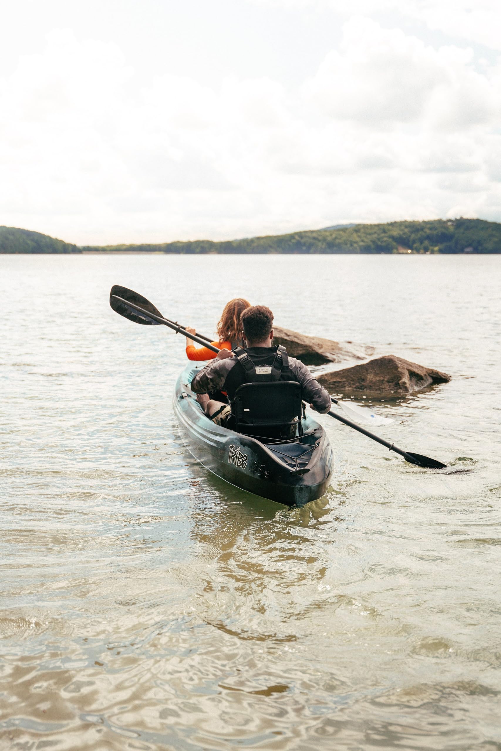 Tribe 9.5 - Perception Sit on Top Kayak - Large Rear Storage with Tie Downs - 9.5 - Dapper