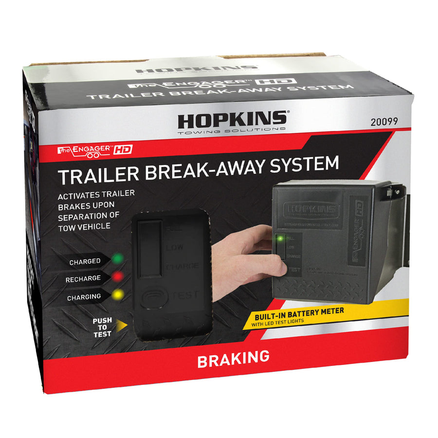 Engager LED Test Break Away System with Battery Meter Hopkins Towing Solutions 20099