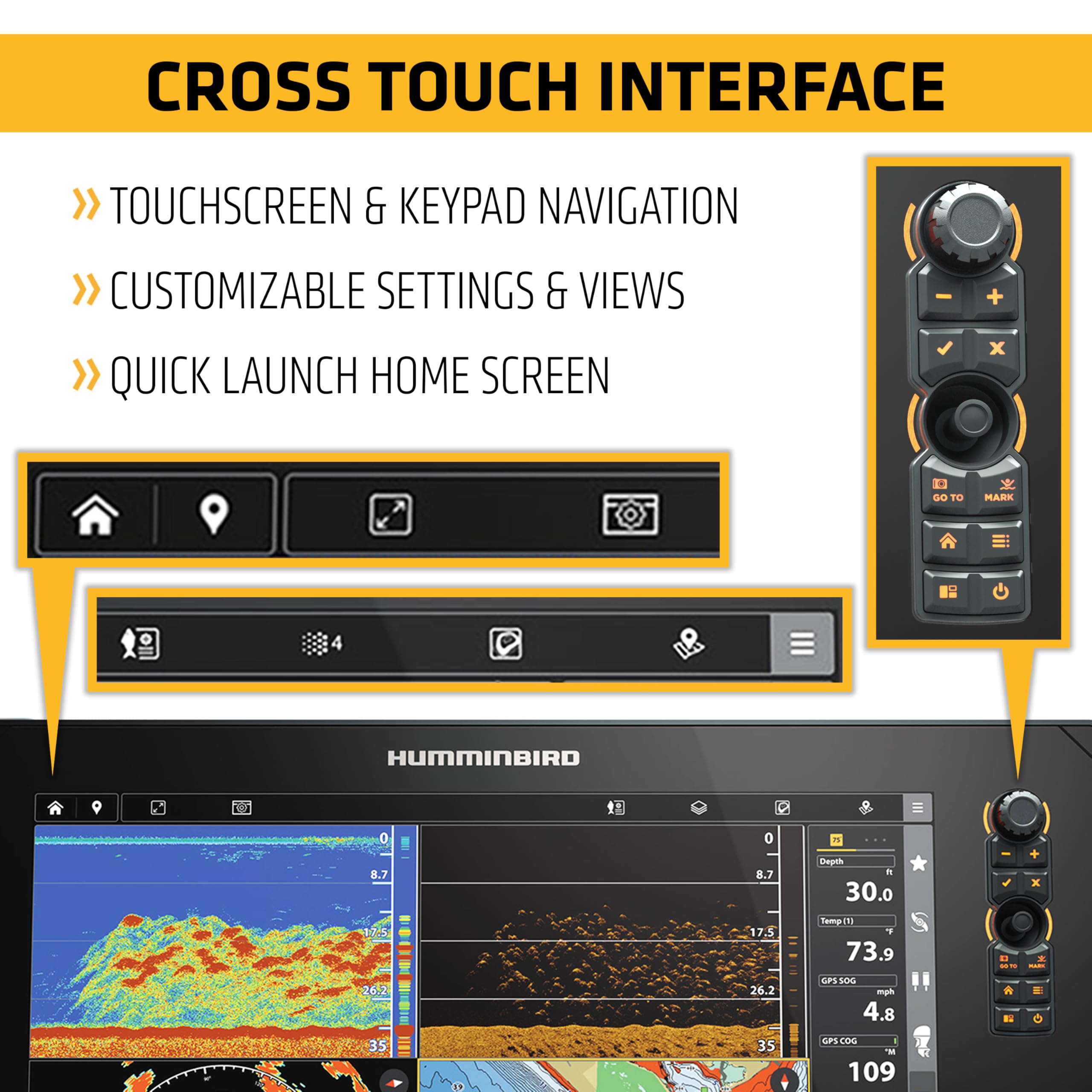 Humminbird APEX VX 13 GPS Fish Finder with Transducer, LakeMaster and CoastMaster VX Maps and MEGA Side Imaging+