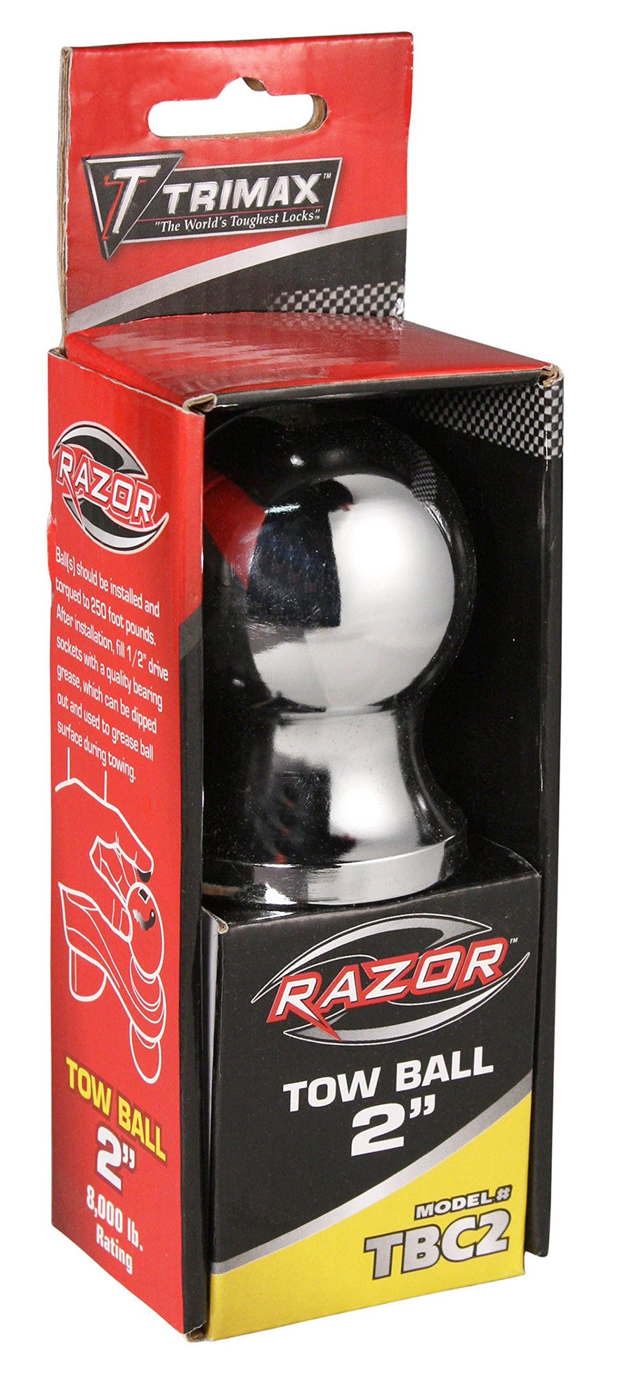 2" Trimax Chrome Tow Ball TBC2