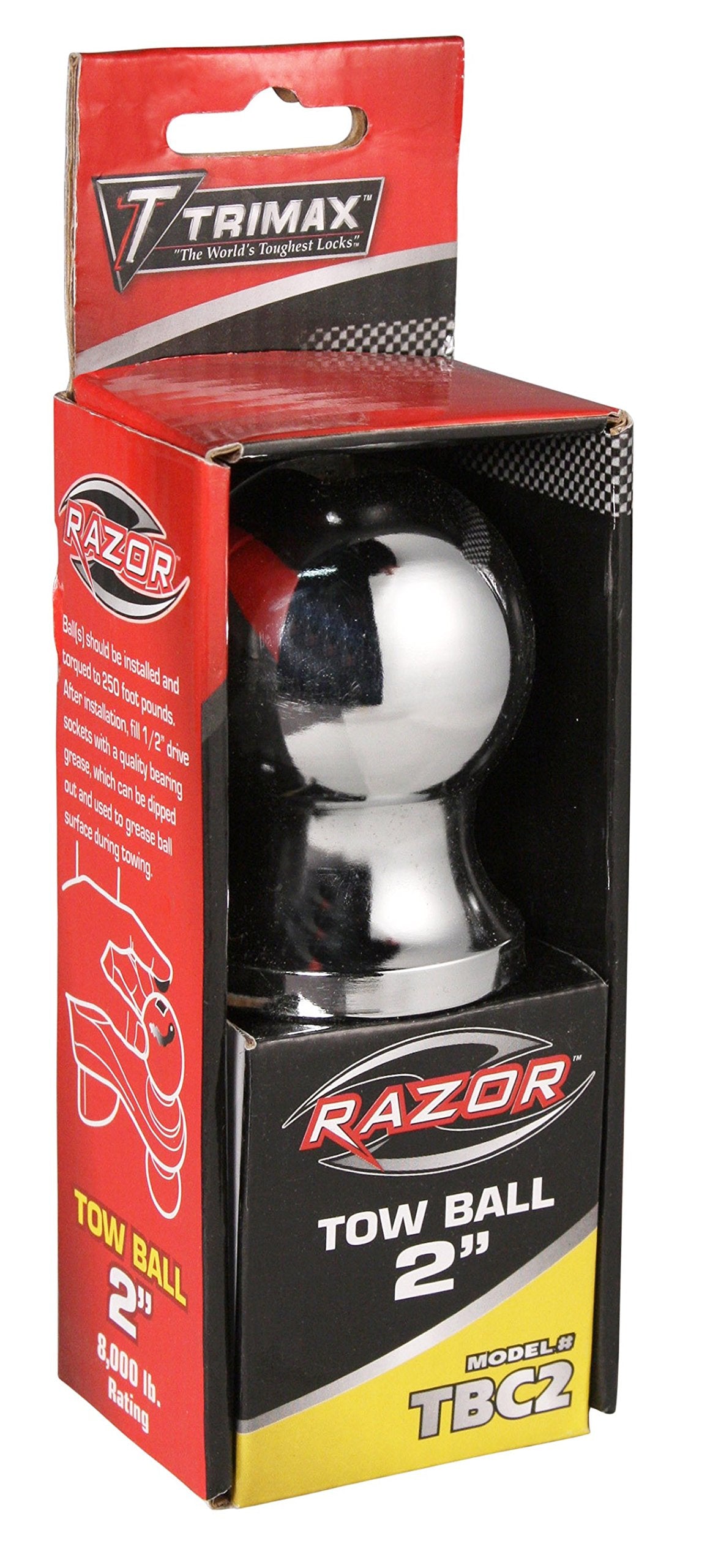 2" Trimax Chrome Tow Ball TBC2