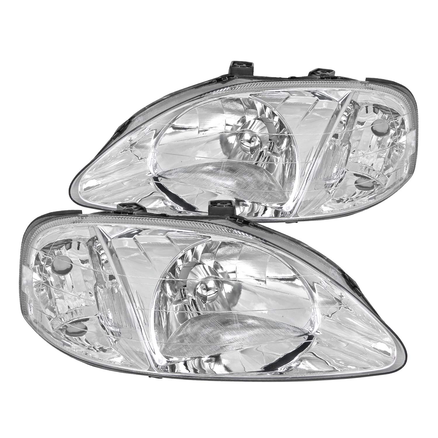 HONDA CIVIC 99-00 Spec-D Tuning Jdm Headlights- Chrome LH-CV99-RS