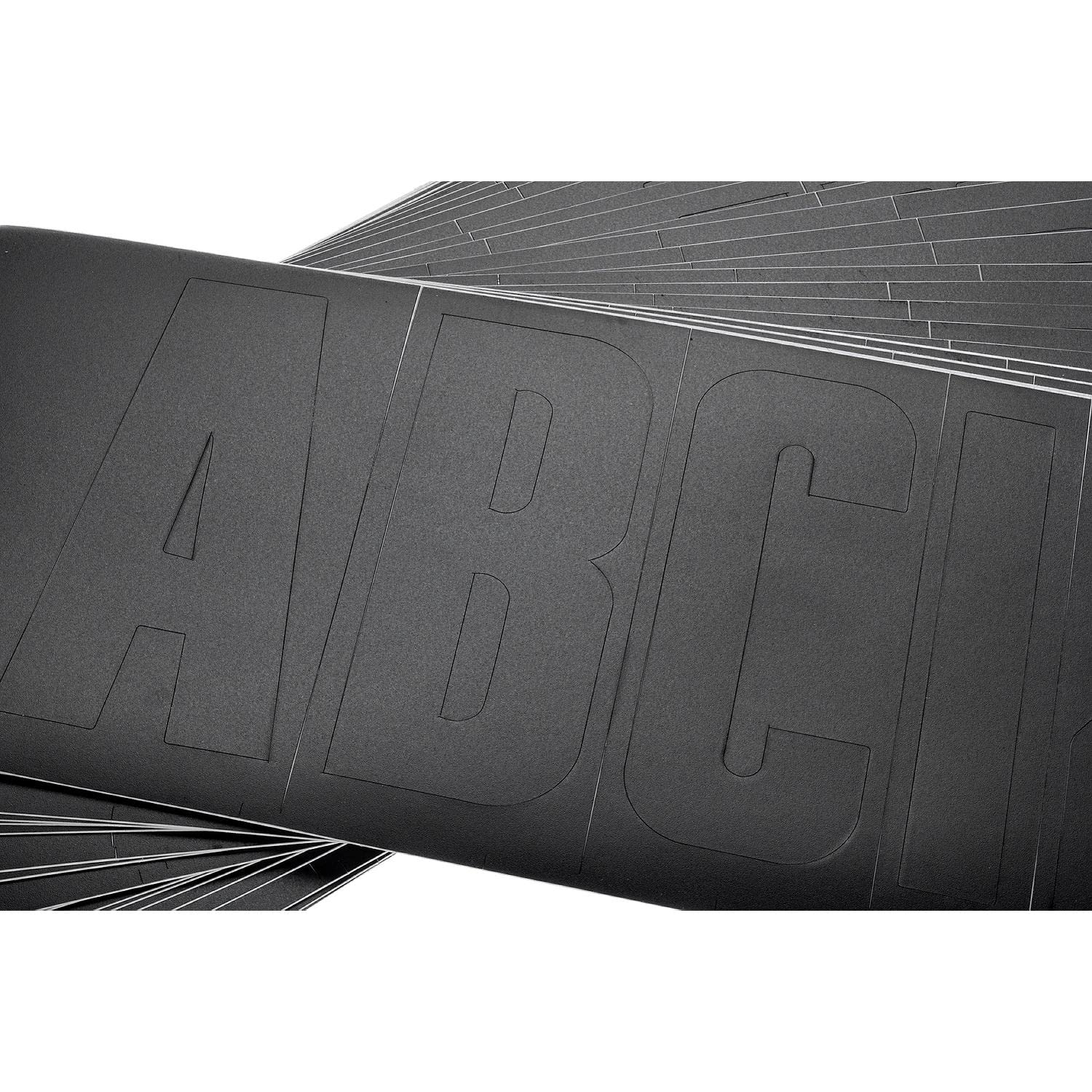 148-Piece Attwood 14142-7 Waterproof Vinyl Boating Letter and Number Kit, Black Finish