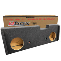 Atrend Bbox Dual 12" Sealed Carpeted Subwoofer Enclosure A184-12CP - Fits 2007 - 2020 Chevrolet/GMC Silverado/Sierra Crew Cab, Charcoal