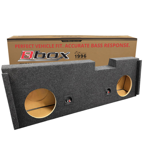 Atrend Bbox Dual 12" Sealed Carpeted Subwoofer Enclosure A184-12CP - Fits 2007 - 2020 Chevrolet/GMC Silverado/Sierra Crew Cab, Charcoal