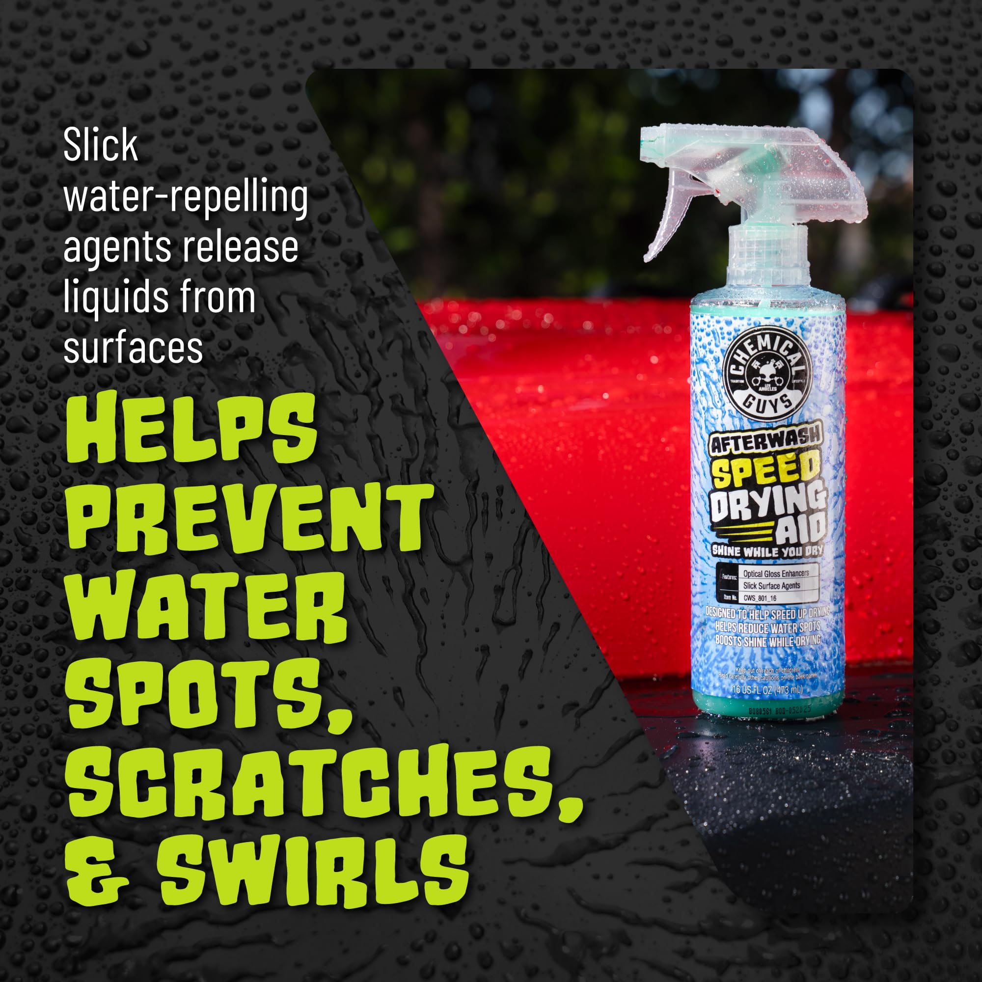 Chemical Guys After Wash Sprayable Car Wash Gloss Boosting Drying Aid - 16 oz Detailing Spray Helps Reduce Water Spots, Adds Shine, and Speeds Drying for Trucks, and Motorcycles