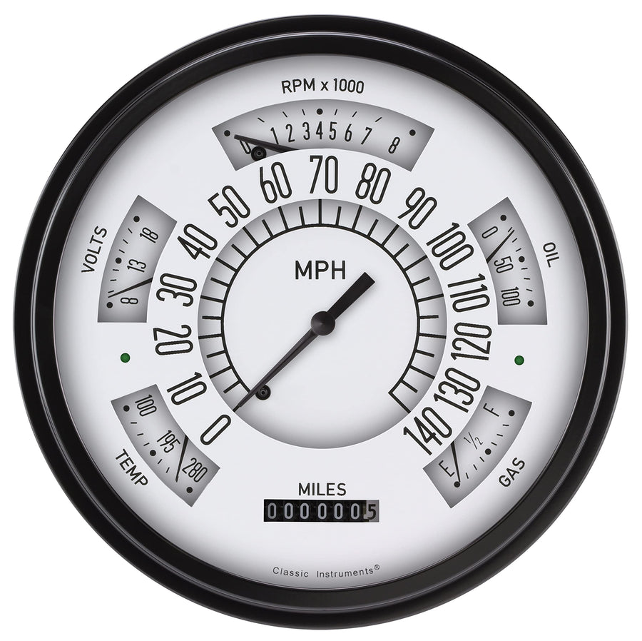 FB66W Classic Instruments White Series Gauge Package