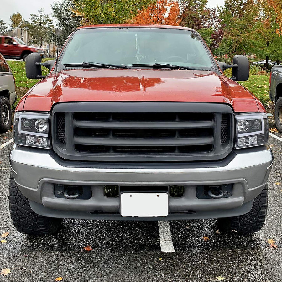 Fog Lights+Switch Spec-D Tuning Smoke Compatible with Ford F250 F350 SuperDuty 1999-2004, 00-04 Excursion, L+R Pair Assembly