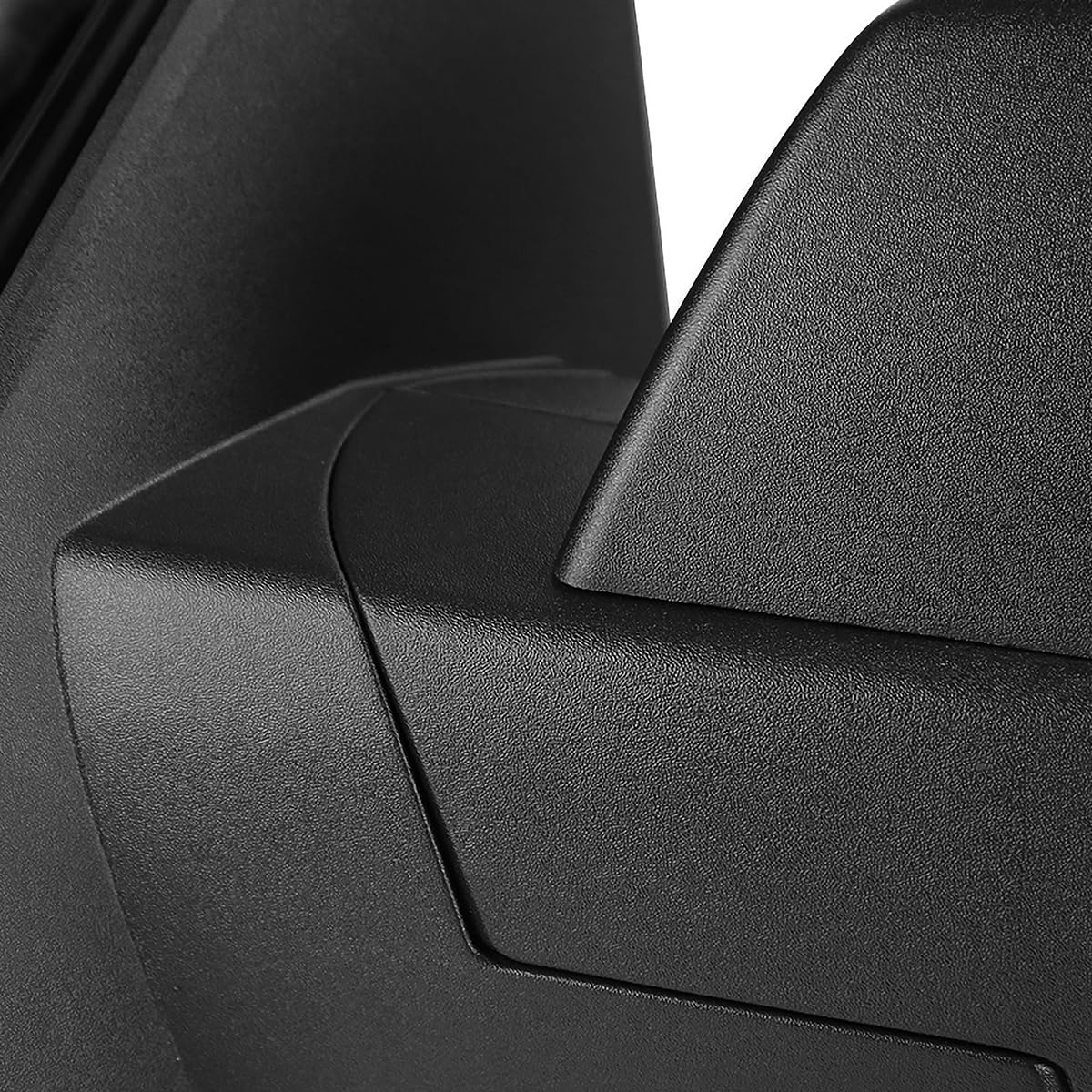 Spec-D Tuning Matte Black Left Driver Side Power Heated Mirror w/Puddle Light Compatible with 2014-2018 Chevy Silverado, GMC Sierra