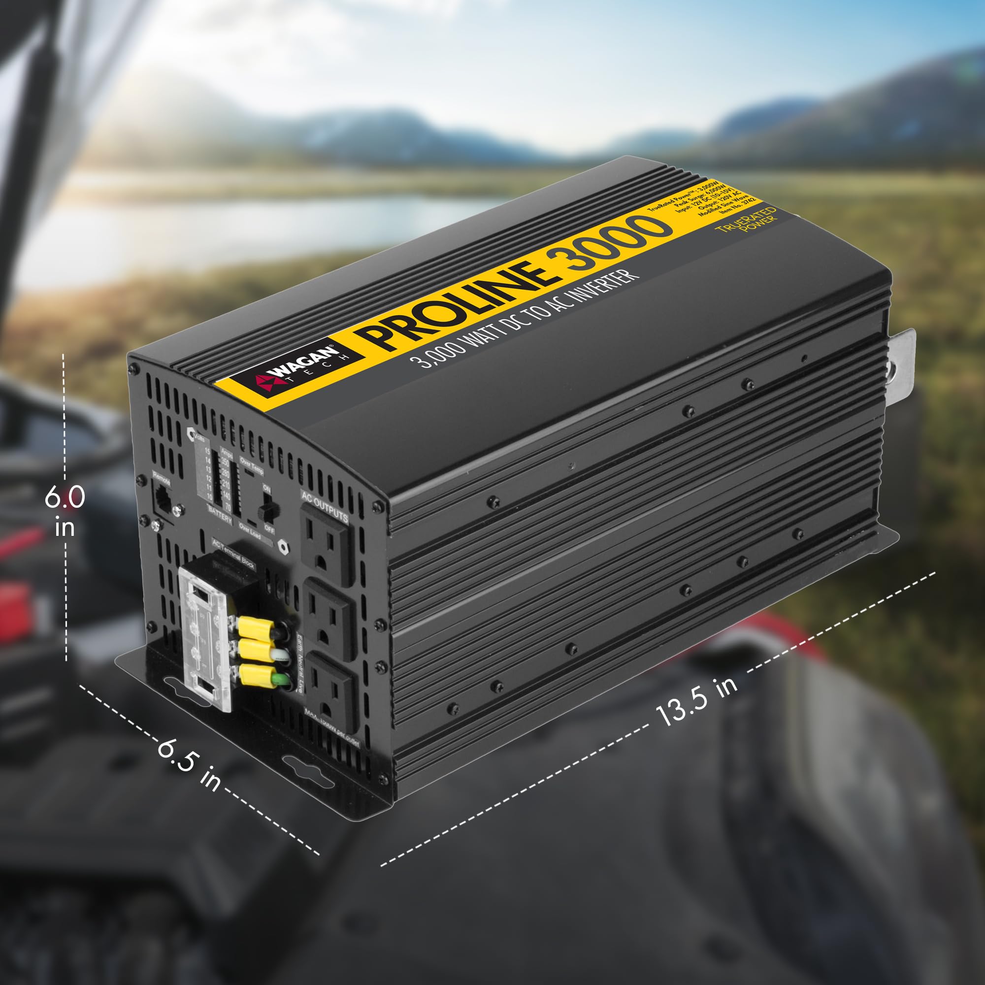Wagan 12V 10000 Watt Power Inverter with Remote Control 20000 Watt Surge Peak Proline Power Converter for Home RV Camping Van Life Off Grid