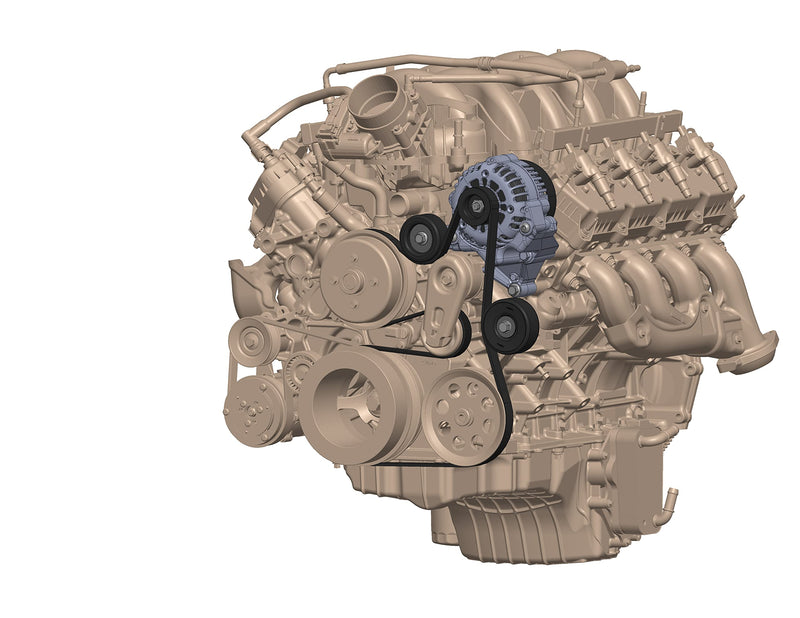 20-380 Holley Alternator and Bracket Kit - Natural Finish - Godzilla