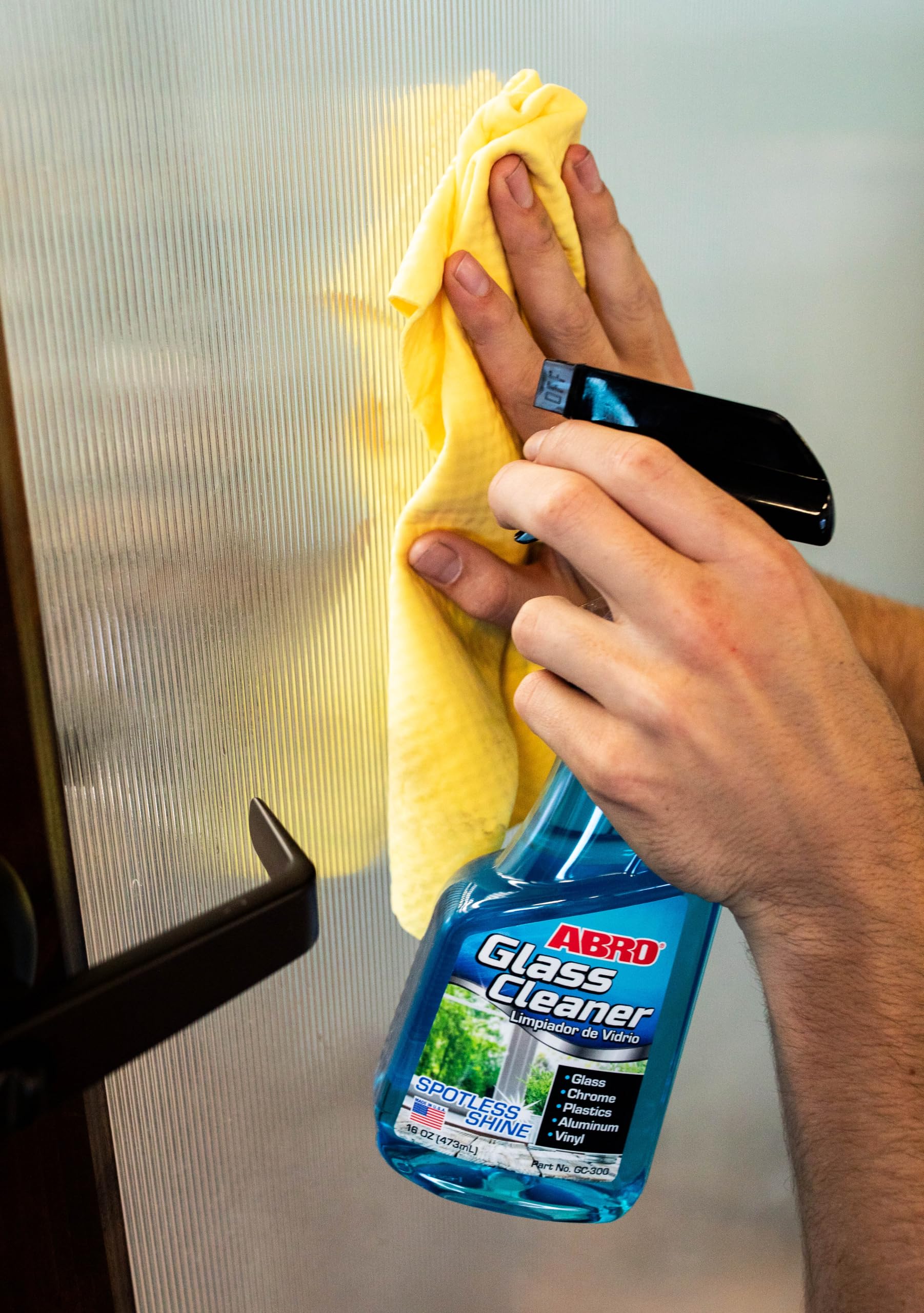 16 oz. ABRO Glass Cleaner, Cleaning Supplies, Car Accessories, Car Window Cleaner, Glass Cleaner Spray, Remove Dirt and Grime, Streak Free Results