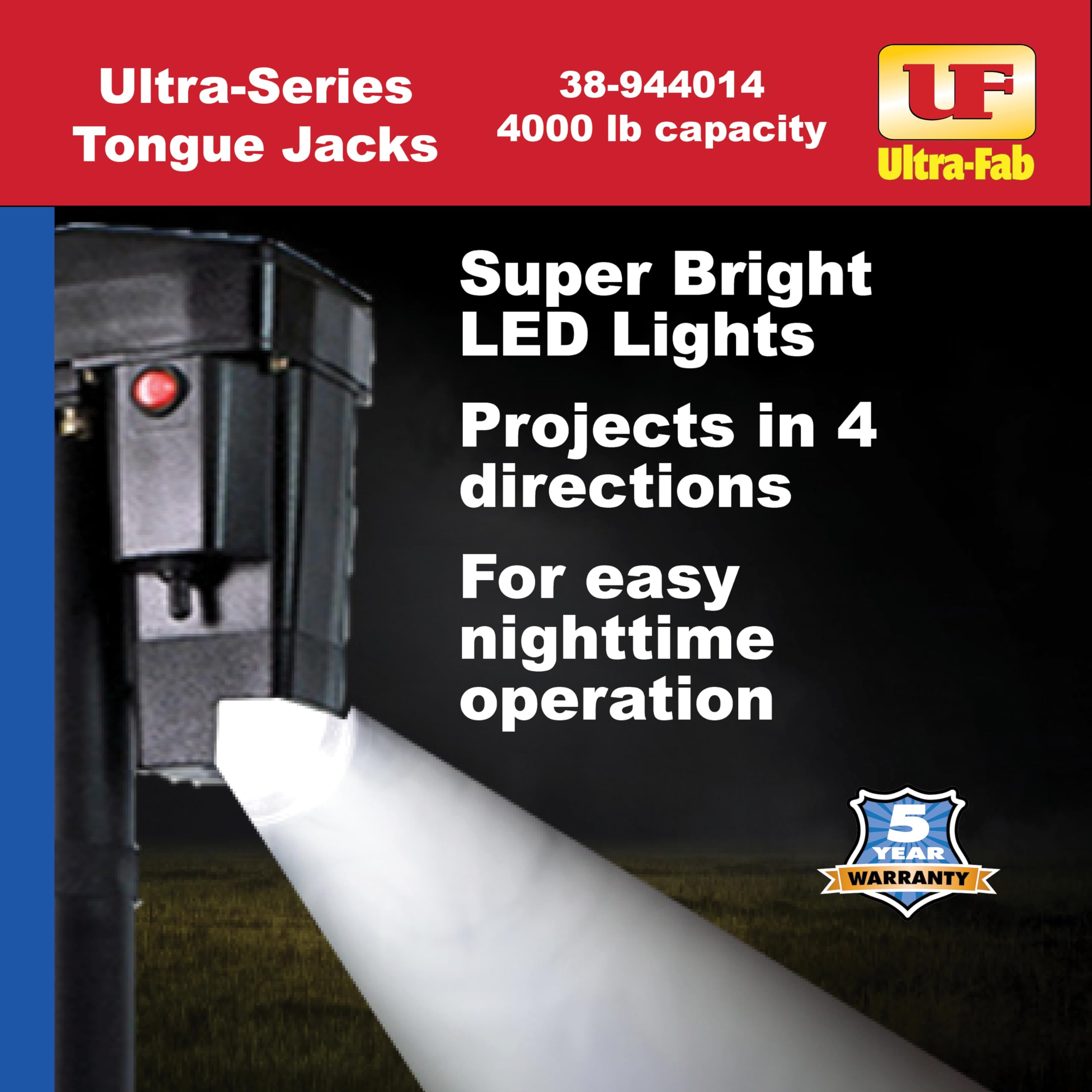 Ultra Series Tongue Jack (4000 lb Capacity) (38-944014)