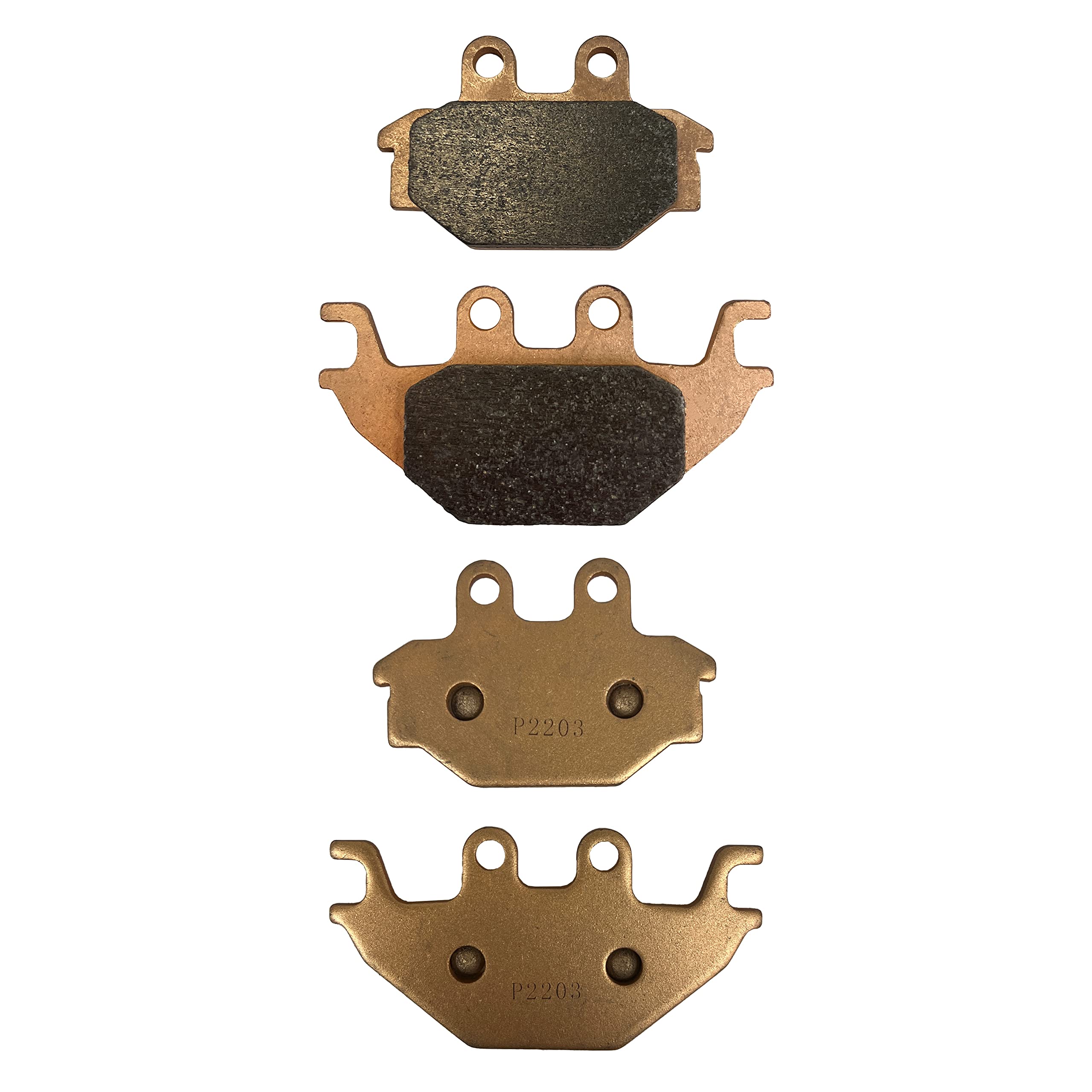 Demon Powersports Sintered Brake Pads Front Left/Right, Rear Left/Right for Kawasaki Brute/DVX 300/300, High Density Sintered Metallic Material For Better Grip (See Fitment Details in Description)