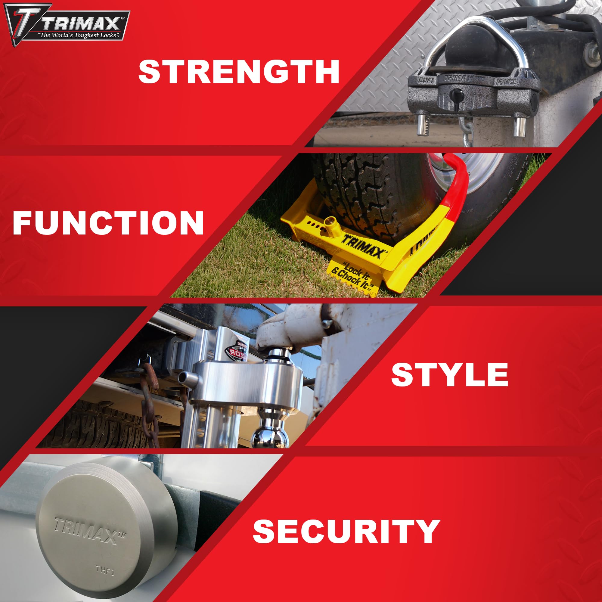 6" Trimax TRZ6PB Black Powder Coat Drop Hitch