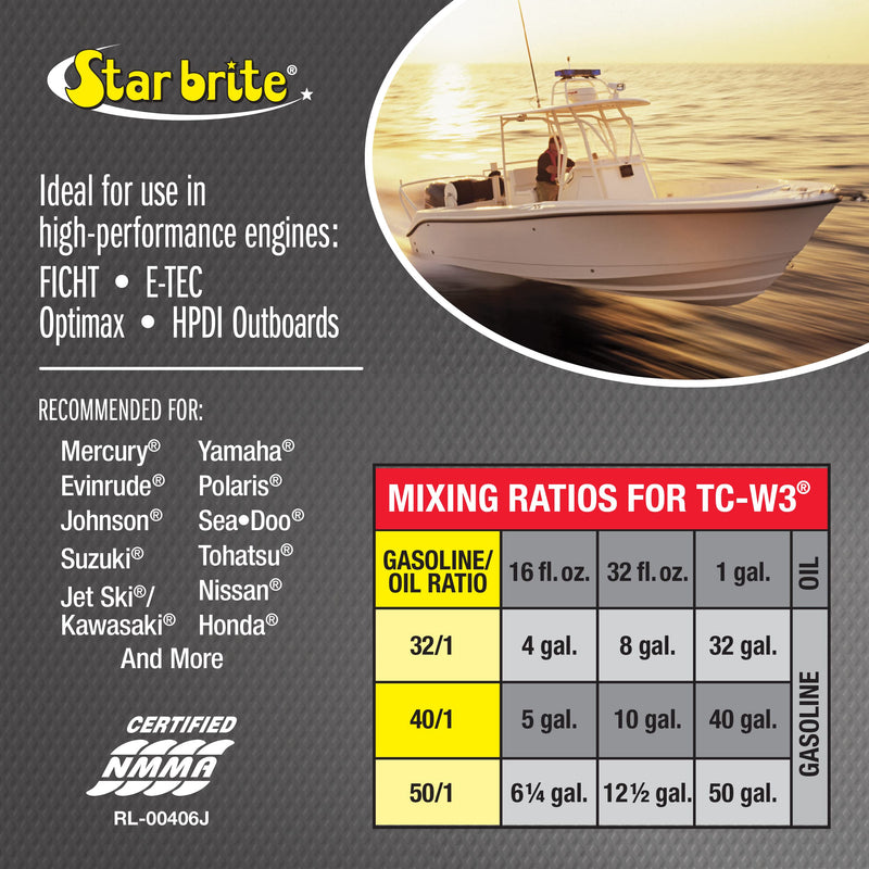 Premium STAR BRITE 2-Cycle Engine Oil TC-W3-1 GAL (19000)