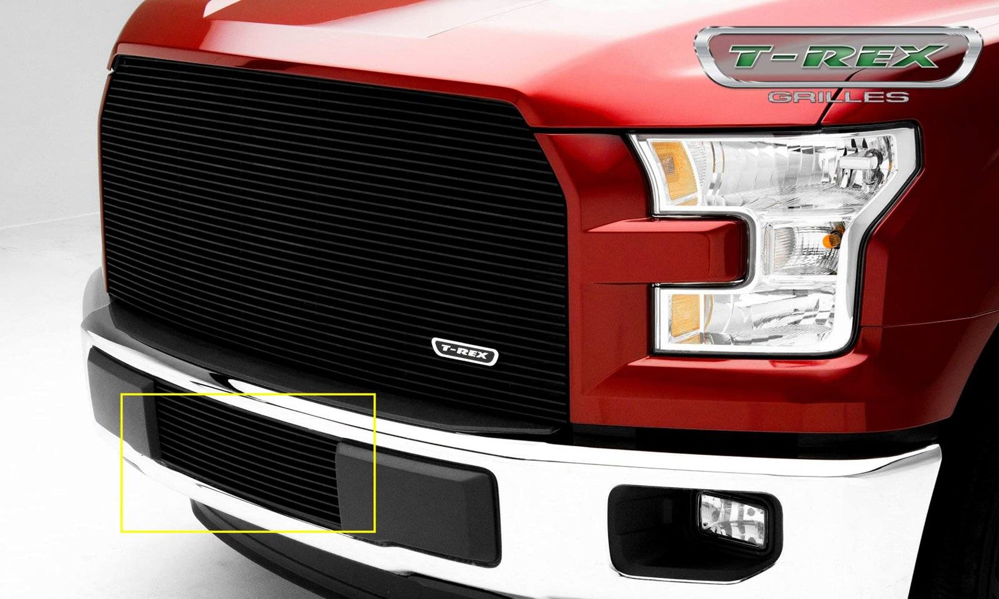 2015-2017 F-150 T-Rex Grilles Billet Bumper Grille, Black, 1 Pc, Insert - PN #25573B